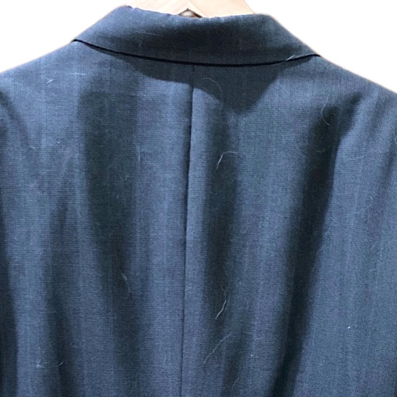 Vintage Kuppenheimer Oversize Boyfriend Double Breasted Blue Stripe Blazer - Picture 10 of 16